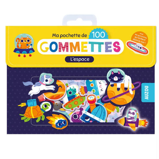 Pochette de 100 gommettes - L'espace