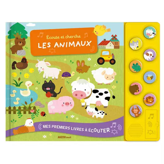 Mes premiers livres à écouter - Ecoute et cherche les animaux