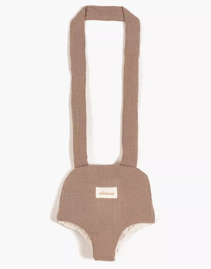 Porte poupée - Gaze de coton Moka