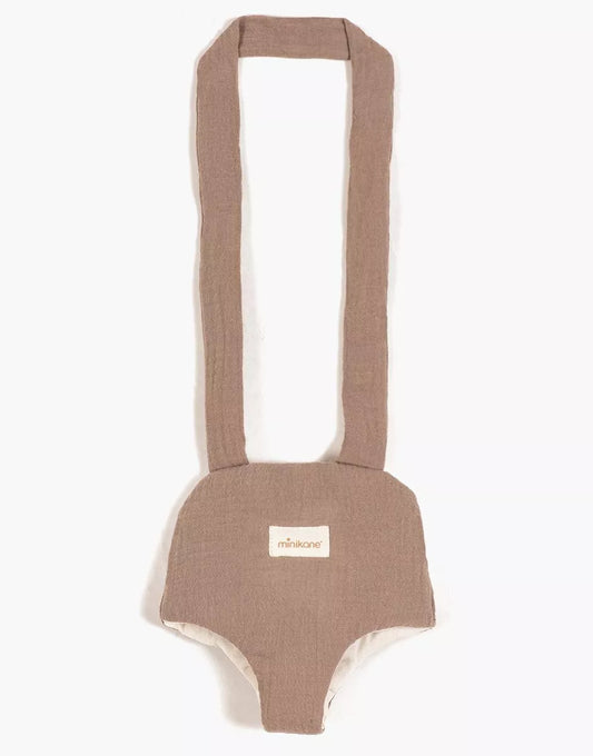 Porte poupée - Gaze de coton Moka