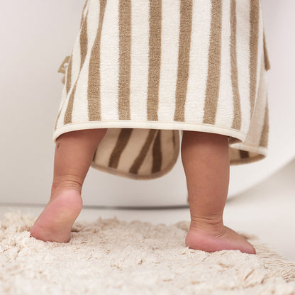 Peignoir de bain 3-4 ans - Stripe Olive Green