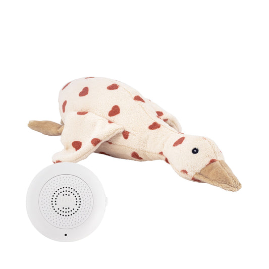 Peluche Oie Liva comforter - Coeurs