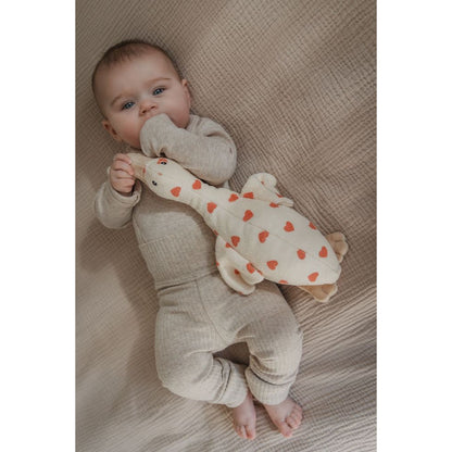 Peluche Oie Liva comforter - Coeurs