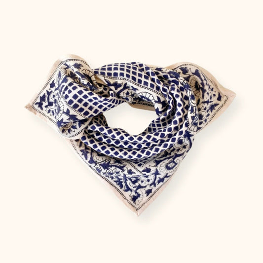 Small Foulard Manika "Mosaïc" - Graphite