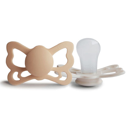 Lot de 2 tétines silicone Butterfly - Cream & Silky Satin - Taille 2