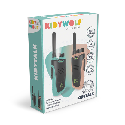 Kidytalc - Talkie Walkie - Nude & Cyan