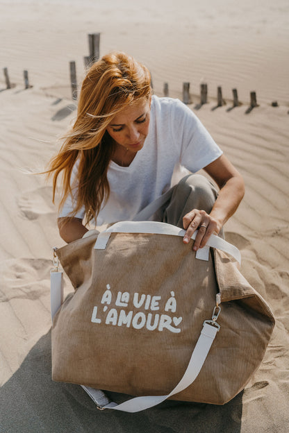 Sac XL velours - A la vie à l'amour