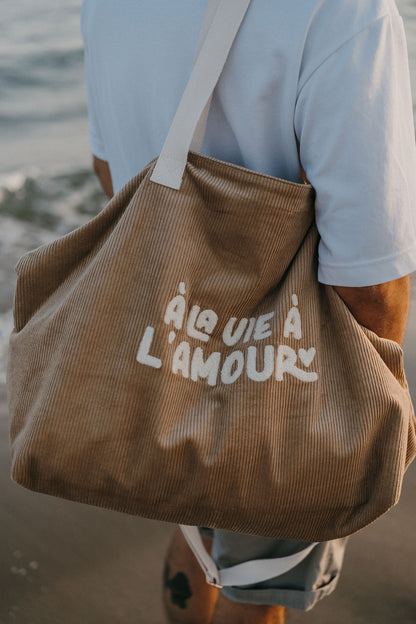 Sac XL velours - A la vie à l'amour