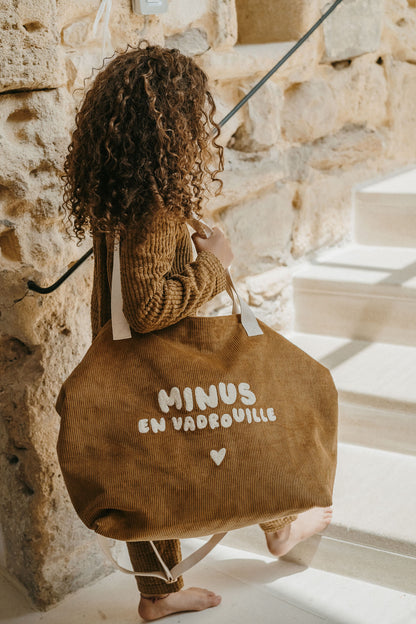Sac XL velours - Minus en vadrouille