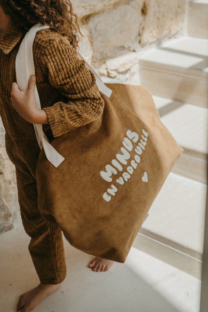 Sac XL velours - Minus en vadrouille
