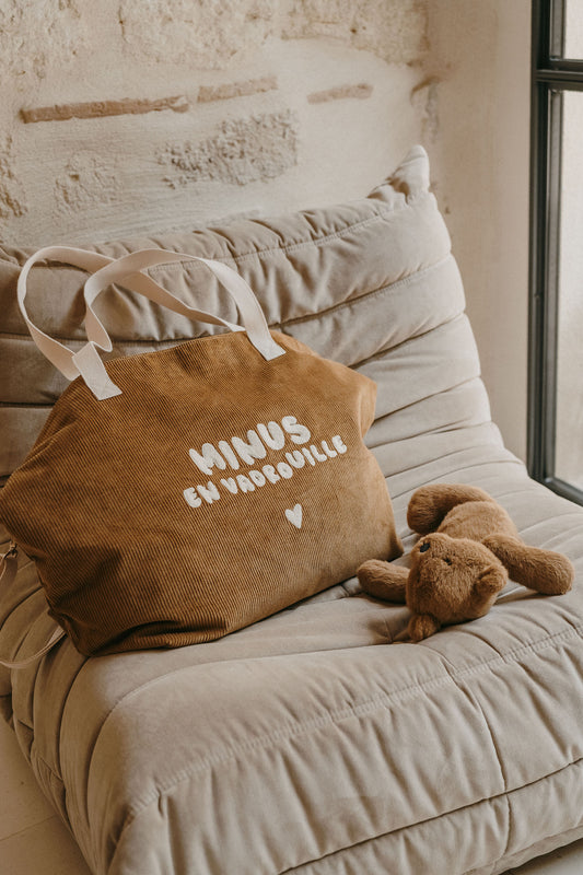 Sac XL velours - Minus en vadrouille